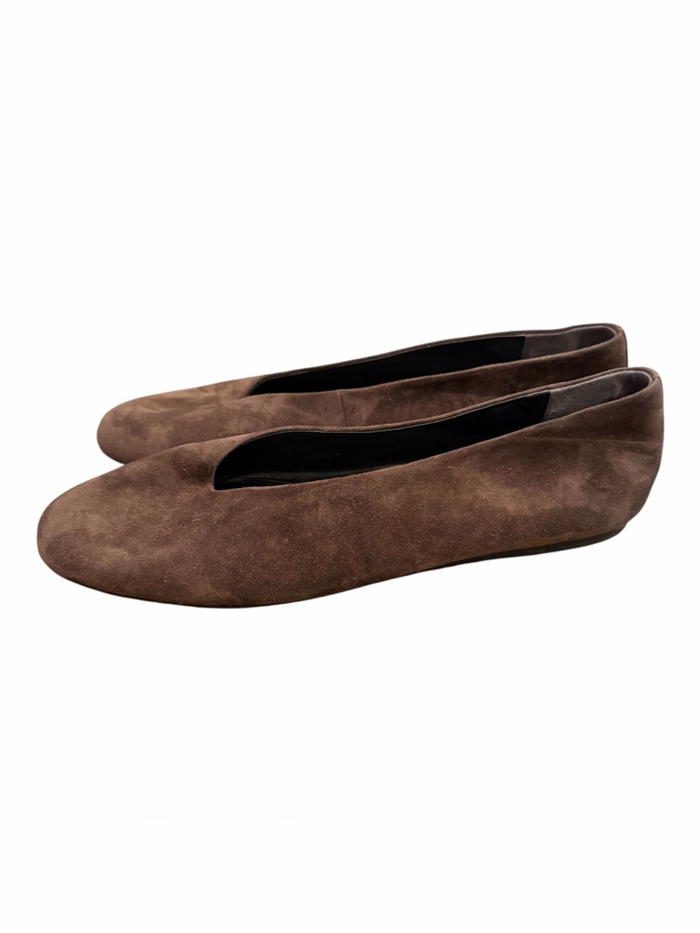 Nordstrom Brown Suede Slip-On Ballet Flats - Picture 2 of 9